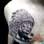 Tatuagem Índio e Lobo