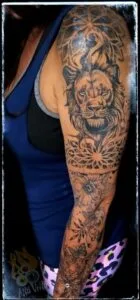 Fechamento braço feminino tattoo