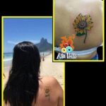 girassol tattoo foto na praia