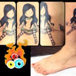 menina passaro tattoo